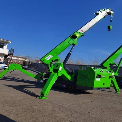 Mesin 5ton EPA Spider Crawler Crane Dengan Cadik Teleskopik Hidraulik