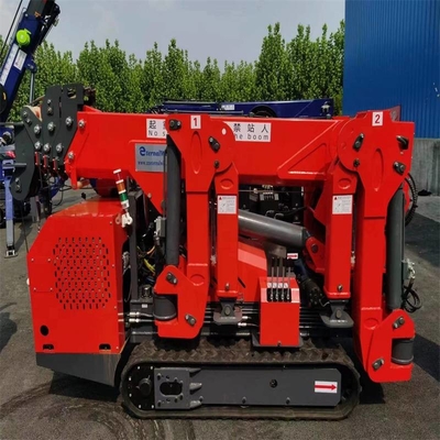 10ton Ruang Sempit Gunakan Spider Crawler Crane Tinggi Angkat Dengan Fly Jib 22,5M 5ton