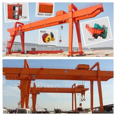 Peralatan Pengangkat Kontainer Pelabuhan Marmer Gantry Berban Karet Balok Ganda 40t