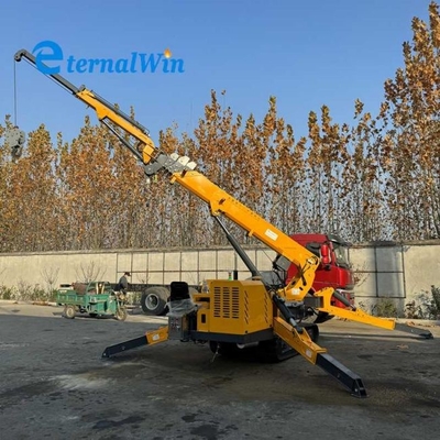 Mesin Diesel Changchai 5 Ton 17,8m Crawler Spider Crane dengan Jib Terbang