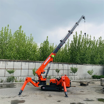 2500kg Telescopic Spider crane untuk aktivitas mengangkat dan memindahkan tugas berat