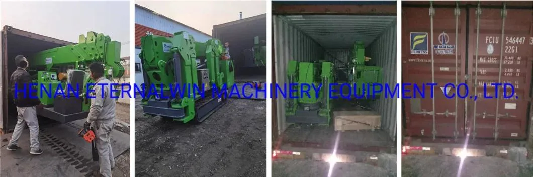 1 Ton 3 Ton 5 Ton Spider Crane Mini Crawler Mobile Crane Mini Crawler Crane Dengan Telescopic Boom 8
