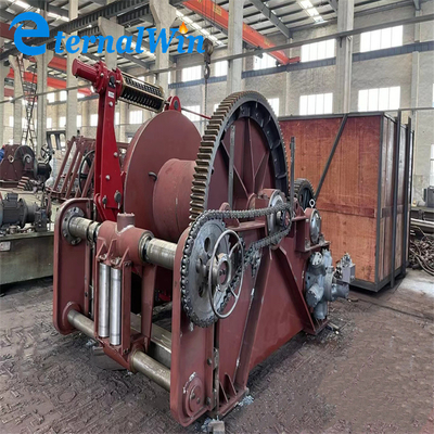 2 Ton-60 Ton Hidrolik Jangkar Winch Drum Tunggal Atau Ganda