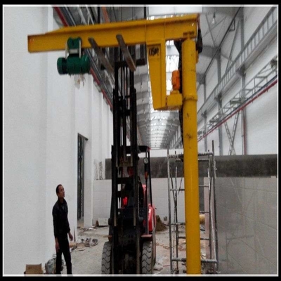 Rotasi Slewing 360 Bengkel Kolom Derek Mini Pilar Tetap Jib Dengan Hoist
