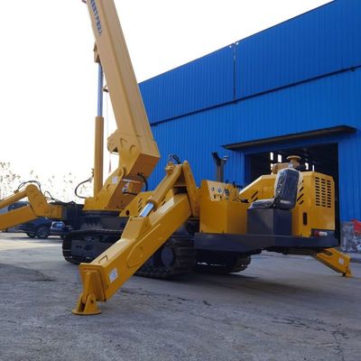 Steel 5 Ton Spider Crane untuk kapasitas mengangkat dalam situasi yang menantang