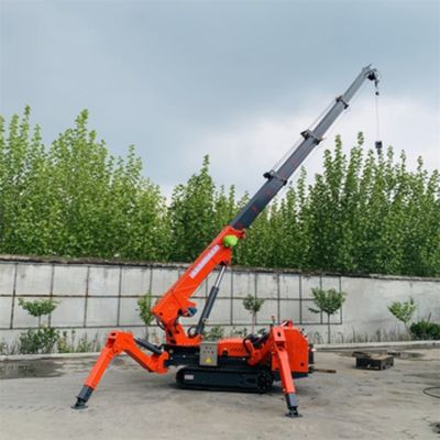 Peralatan Pengangkat Laba-laba Diesel Listrik Mini Crawler Spider Crane Fly Jib 3T 8T