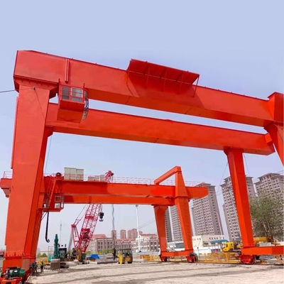 MG Box Type Gantry Crane Double Main Girder Gantry Lift Dengan Troli