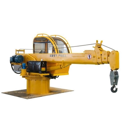 Rotasi 360 Derajat Mobile Harbour Crane Marine Deck Ship Crane Dengan Telescopic Boom