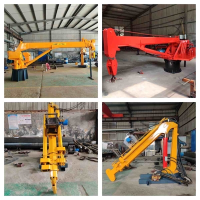 Derek Pelabuhan Seluler Boom Panjang 10T 20T Derek Teleskopik Laut Dek Slewing