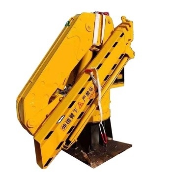 2T 10T Kolom Tetap Hidraulik Marine Crane Bongkar Muat Dek Kapal Terpasang Derek