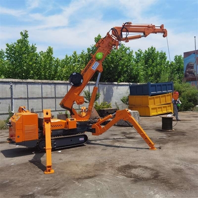 Motor Listrik Mesin Diesel Dilacak Spider Crane Crawler Spider Crane Dengan Fly Jib