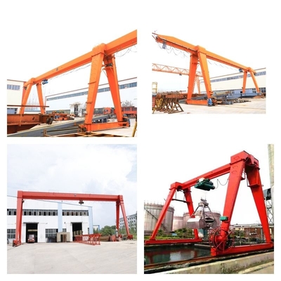 Remote Control 10 Ton Gantry Crane Ringan Single Girder Crane Dengan Electric Hoist
