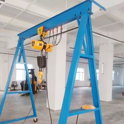 Hoist Rantai Tugas Ringan Gantry Crane Girder Tunggal Bergerak Tinggi 2,6-4m