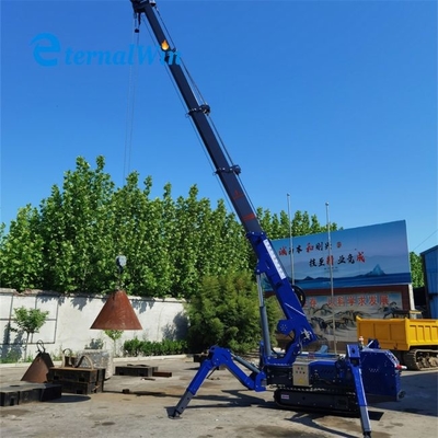 Euro 5 Mesin Diesel Crawler Spider Crane 5 ton Kapasitas untuk Konstruksi