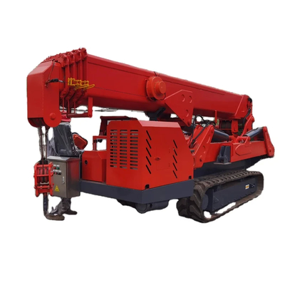 Kuning/Merah atau Hijau Electric spider crane Electric dan Diesel Power Steel Boom