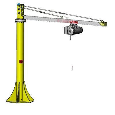 Crane Jib Listrik yang Disesuaikan Dengan Lift Rantai Baja Berkinerja 500kg-3ton Kapasitas