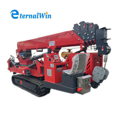 Steel Mini Spider Crane Dengan Kapasitas Angkat 12 Ton Telescopic Boom Daya Listrik / Diesel