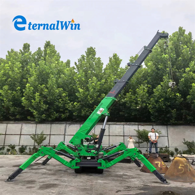 Spider Crane Dengan Daya Ganda / Telescopic Boom Untuk Proyek 3-14Ton