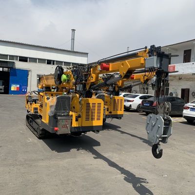 Spider Crawler Crane yang disesuaikan Mesin Diesel Dan Daya Dual Listrik