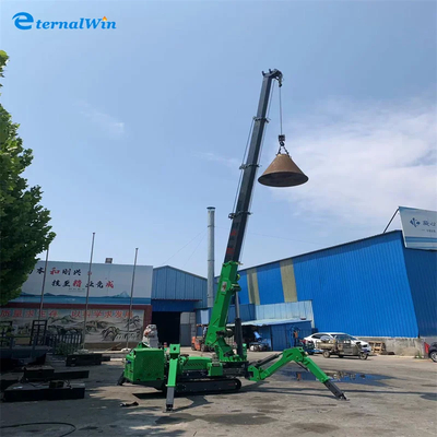 Telescopic Steel Spider Crane yang tahan lama untuk aplikasi akhir