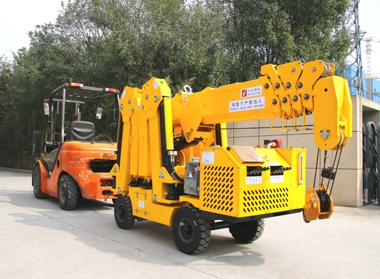 3tn Kapasitas Beroda atau Crawler Portable Peralatan Angkat Jenis Laba-laba Kecil Dengan Mekanisme Angkat