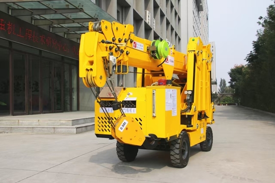 10 Ton Telescopic Boom Spider Crane untuk penggunaan konstruksi