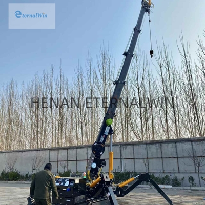 3 Ton Mini Spider Crane dengan Telescopic Boom dan Diesel Power