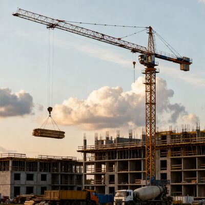 Crane Tugas Berat 0.5mmin Disesuaikan Derek Menara Industri yang Dirancang untuk Beban Berat dan Penanganan Material