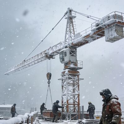 Crane Menara yang disesuaikan dengan Slewing 0-0.64rmin dan Hoisting 80 40mmin Dirancang untuk operasi beban berat