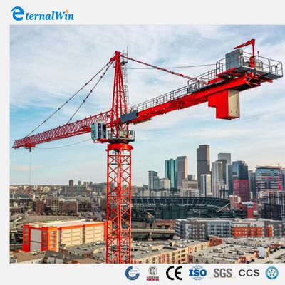 Heavy Duty Steel Hammer Head Tower Crane with Wireless Remote Control and 1t to 12t Tip Load for Construction