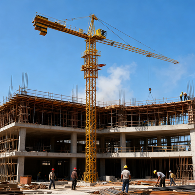 40m Tinggi Portable Tower Crane Featuring 30 KW Motor Power untuk beragam lingkungan konstruksi